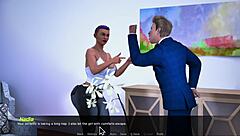 Femdom queen dominates weakling in hentai clash