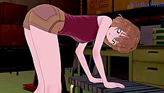 Ai Haibara and Kazuha Toyama engage in intense creampie sex with big tits in 3D hentai animation