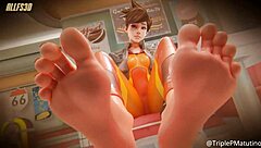3d animated footjob compilation with hentai sfm blender feet action