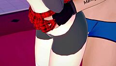 Hot TV woman in socks gets doggystyle fucked with big ass and shaved pussy