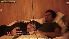 mirando una pelicula con mi hermanastra