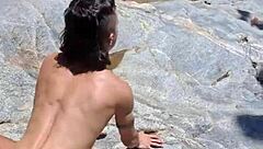 Colombian Shaved Action in Public Outdoor Scene