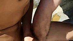 Colombian Shaved Action in Public Outdoor Scene