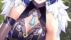 yelan from genshin impact stars in wild anime action.