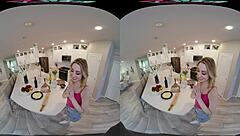 hey, check out this hot blonde ailee anne getting it on in the kitchen with vrhush