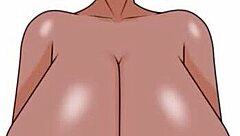 Hentai speed painting featuring big tits and adorable characters.