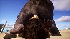 Yo, watch Minotaur bang Lion and finish in his mouth!