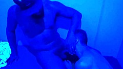 Soldier Passionately Pleasures The Black Guy In The Steamy Sauna