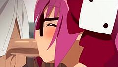 feeling the pleasure of big tits and blowjob in hentai