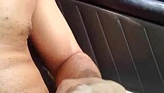 a boy masturbates outdoors all alone in the sunshine