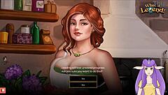 Blonde naked elf bathes wildly