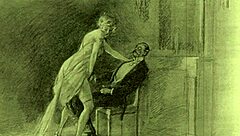 vintage erotic cartoon illustration from anime hentai.