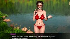 nursing back to pleasure with hot brunette flirting in 3d