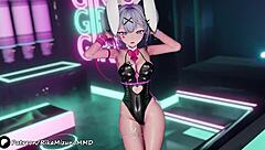 Ibuki's Sexy Dance in 3D Vocaloid Rabbit Hole Action