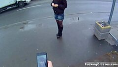 Narrative fucking glasses captures teeny dania getting drilled doggystyle on a balcony with a shaved pussy view