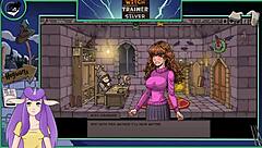 Witch Trainer Silver Part 14: Brunette Asian with Big Tits in Hentai Action.