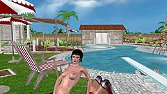 Hey, watch this 3D animated lesbian pussy eating clip!