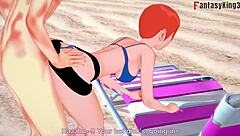 Gwen Tennyson in Bikini Fucked on Public Beach