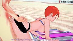 Gwen Tennyson in Bikini Fucked on Public Beach