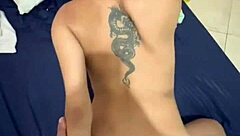 My friend slams my ass hard, pain mixes with hot cum inside.