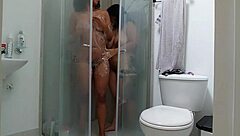 colombian teen 18+ fucks brunette neighbor in shower medellin with big tits