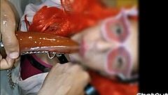 hey, sissy mariona itzel lunática sucking huge dildos like a pro