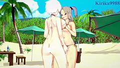 i'm watching imu and miyabi in intense lesbian futanari sex, feels so hot