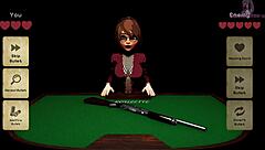 X roulette ends with huge tits and wild cumshot action