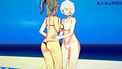 i'm watching imu and miyabi in intense lesbian futanari sex, feels so hot