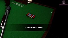 X roulette ends with huge tits and wild cumshot action