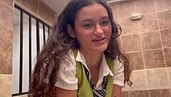 Big-titted student bangs her teacher to pass economics