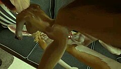 Dream Furry Yiff Date. Cartoon Big Tits Bent Over in 3D Action.