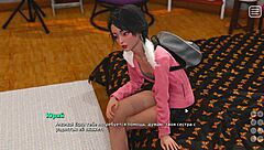 Babe cartoon aux gros seins suce bite monstre en jeu