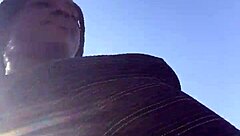 Crazybitch teases with her big ass twerking outdoor