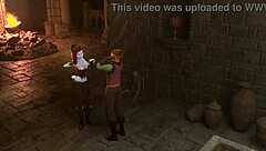 으흑 가슴 큰 엘프 싸움서 남자 제압하고 거대자지 상금 3D 애니 야생