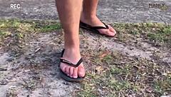 i seduced my stepdads twin, that rugged macho man, with my feet!