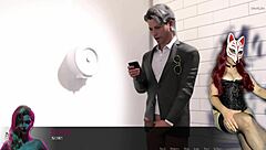 She dominates with heels in public outdoor game