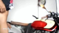 Motorcycle ride turns into wild anal action with loud Colombian moans.