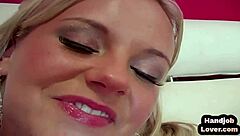 Blonde Babe Handjob and Titjob in Closeup POV