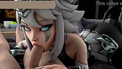 Veo a estas babes sexys siendo machacadas en 3D, qué calentura