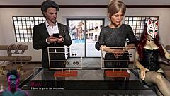 She dominates with heels in public outdoor game