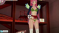 Pink Hair Girl Experiences First Time in 3D Cartoon