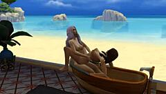 Hey, check out Seraphina getting wild with the neighbor in Sims 4!