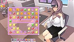 my boss teasin me with massive tits in hentai game