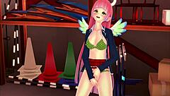 Pink Hair Girl Experiences First Time in 3D Cartoon