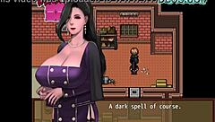 Receiving a Double Spanish from Two Busty Babes in Hentai Game