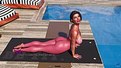 在偷窥她卧室时抓到继母半裸