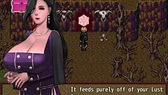 Receiving a Double Spanish from Two Busty Babes in Hentai Game