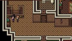 Receiving a Double Spanish from Two Busty Babes in Hentai Game