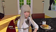 Specific Complete Gameplay - Ripples Part 1 with Dancing Blonde and Big Tits in 3D Cartoon.